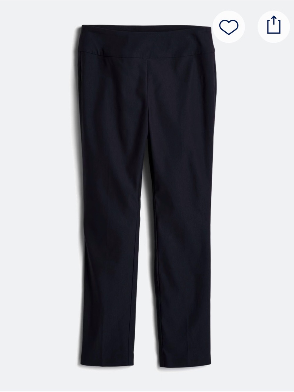 Tribal Fia High Rise Straight Pull On Trouser, Navy, Size 2P, Inseam 26”, NWT